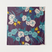 フローラジャングルで、蛇の継ぎ目のない模様が入っている タペストリー (正面(横))