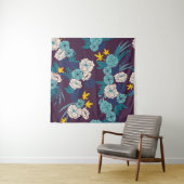 フローラジャングルで、蛇の継ぎ目のない模様が入っている タペストリー (インサイチュ)