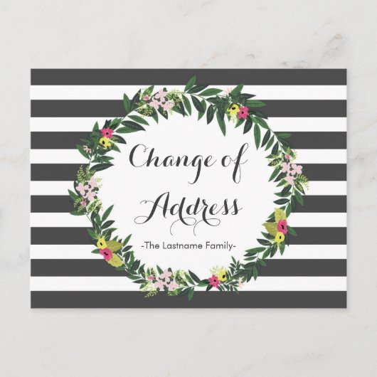 フローラジャングルの住所の変更 案内ポストカード (正面)