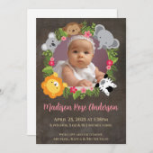 フローラジャングルサファリリースベビーガール発表 案内状 (正面/裏面)