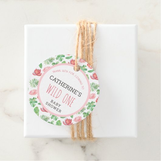 フローラジャングルサファリ赤ちゃんシャワー フェイバータグ (インサイチュ)