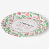 フローラジャングルサファリ赤ちゃんシャワー ペーパープレート (アングル)