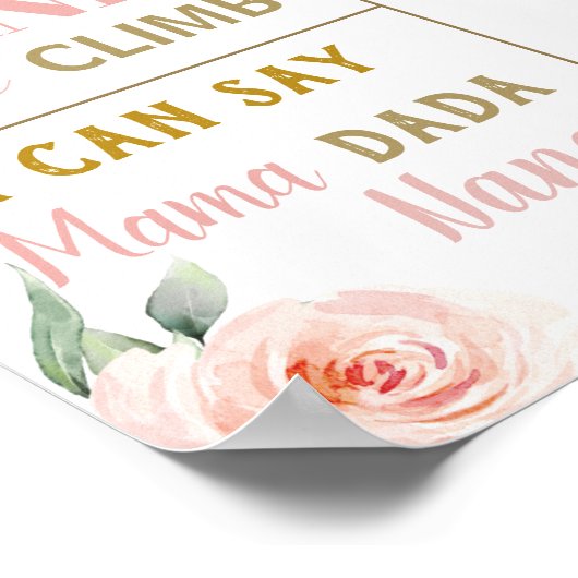 フローラジャングル1st誕生日マイルストーン誕生の詳細 ポスター (角)