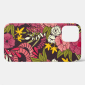 フローラジャングル,ヘビ模様の熱帯花 Case-Mate iPhoneケース (裏面 (横))