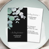 フローラジュエリーブラックビジネスカード 名刺