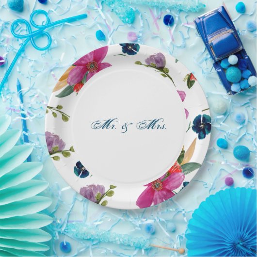 フローラジョエパーソナライズされたー大事な行事プレート ペーパープレート (パーティー)