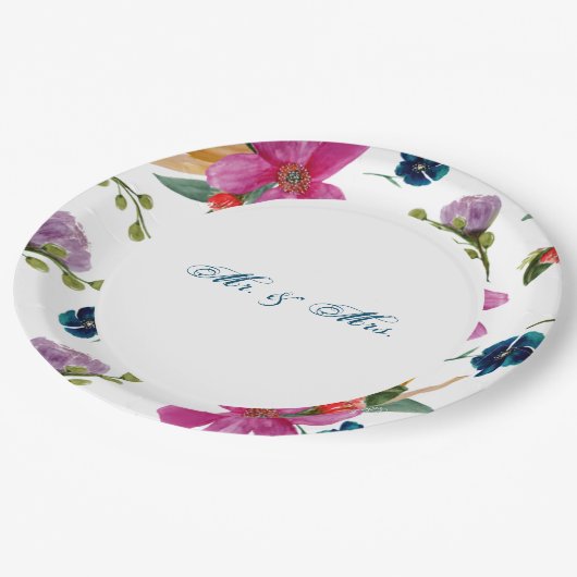 フローラジョエパーソナライズされたー大事な行事プレート ペーパープレート (アングル)