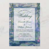 フローラスイリズモネ絵画のエレガントな結婚式 招待状 (正面)