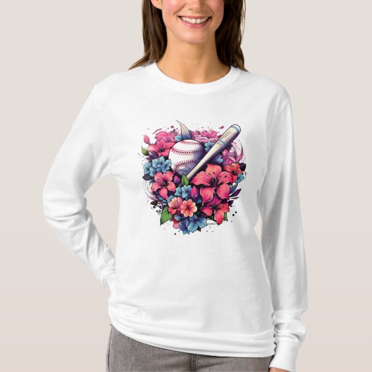 フローラスイング:野球フローラ Tシャツ (正面)