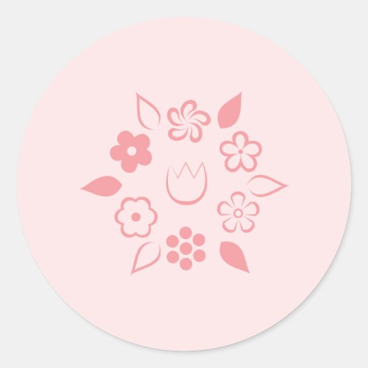 フローラスイートキャンディピンク春花 ラウンドシール (正面)