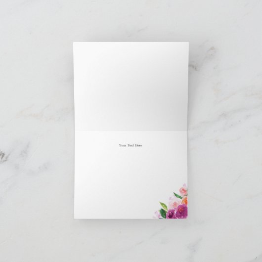 フローラスイートディアママとベビーベビーシャワー サンキューカード (内部)