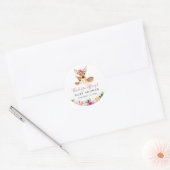 フローラスイートディアママとベビーベビーシャワー ラウンドシール (封筒)