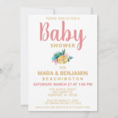 *~*フローラスイートベアベビーシャワー招待状 招待状 (裏面)