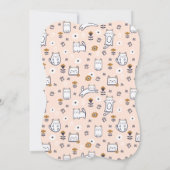 フローラスウィートリトル子猫キットンベビーシャワー 招待状 (裏面)