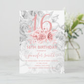 フローラスウィート16ガーリーバラ金ゴールド&シルバー 招待状 (スタンド正面)