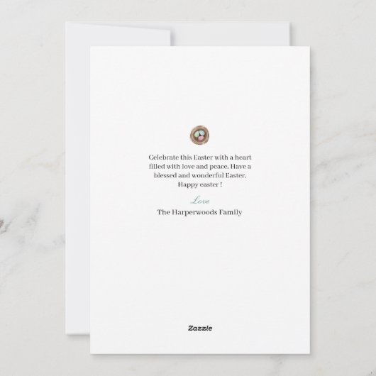 フローラスエレガントクリプト復活祭ファミリーイースター卵 シーズンカード (裏面)