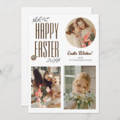 フローラスエレガントクリプト復活祭ファミリー3枚の写真 シーズンカード (正面/裏面)