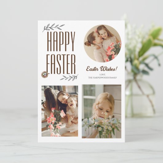 フローラスエレガントクリプト復活祭ファミリー3枚の写真 シーズンカード (スタンド正面)