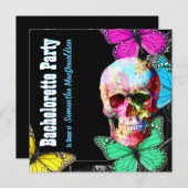 フローラスカルと蝶のバチェロレッテ 招待状 (正面/裏面)