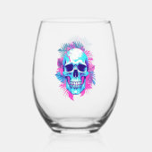 フローラスカルの気化波スタイル ステムなしワイングラス (裏面)