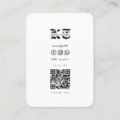 フローラスカルカラフルレトロスタイリッシュタトゥーアーティスト 名刺 (裏面)