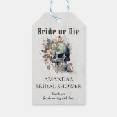 フローラスカルゴシックブライダルシャワーギフトラベル ギフトタグ (裏面)