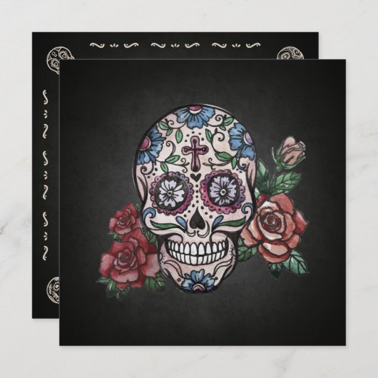 フローラスカルディアデロスムエルトスパーティの招待状 招待状 (正面/裏面)