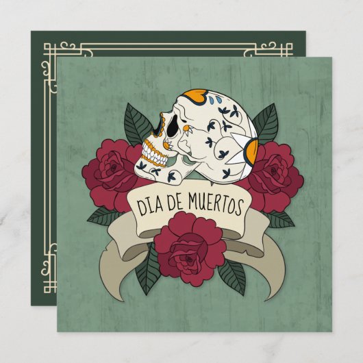 フローラスカルディアデロスムエルトスパーティの招待状 招待状 (正面/裏面)