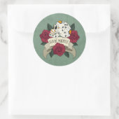 フローラスカルディアデロスムエルトス |ステッカー ラウンドシール (バッグ)