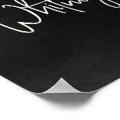 フローラスカルハロウィーンブライダルシャワーウェルカムサイン ポスター (角)