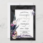 フローラスカルハロウィーン婚約 招待状 (正面)