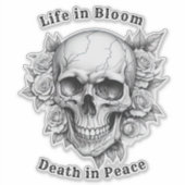 フローラスカルハロウィーン シール (正面)