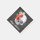 フローラスカルハロウィーン スタンダードカクテルナプキン (角)