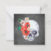 フローラスカルハロウィーン ノートカード (正面)