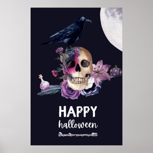 フローラスカルハロウィーン ポスター (正面)