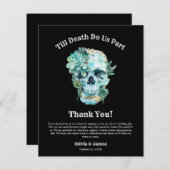 フローラスカルハロウィ結婚ンサンキューカード (正面/裏面)