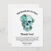 フローラスカルハロウィ結婚ンサンキューカード (正面/裏面)