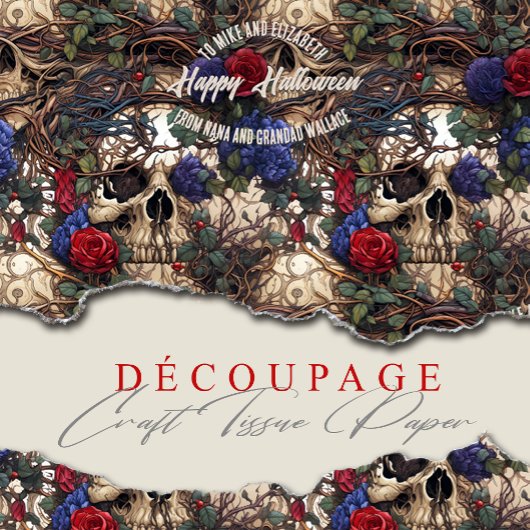 フローラスカルバラブルーフラワーゴシック 薄葉紙