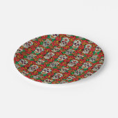 フローラスカルパターン ペーパープレート (アングル)