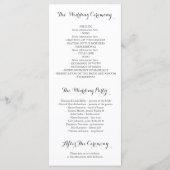 フローラスカルボホ水彩結婚式プログラム プログラム (裏面)