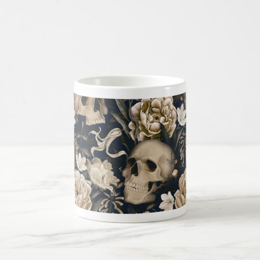 フローラスカルマグカップ コーヒーマグカップ (中央)