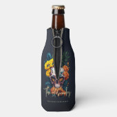 フローラスカルモノグラムファミリー名ハロウィーン ボトルクーラー (ボトル裏面)