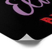 フローラスカルレッド/パープルハロウィンウェルカムサイン ポスター (角)