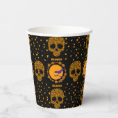 フローラスカル不気味不気味ハロウィーン 紙コップ (裏面)