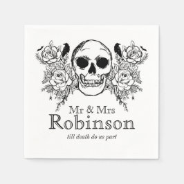 フローラスカル死ぬまで私たち分けナプキン スタンダードカクテルナプキン