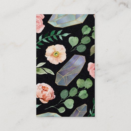 フローラスカル結晶及び宝石ビジネスカード 名刺 (裏面)