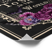 フローラスカル縁どヴィンテージおもしろい引用文ハロウィーン ポスター (角)