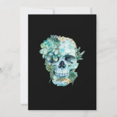 フローラスカル花嫁またはダイハロウィーンブライダルシャワー 招待状 (裏面)