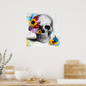 フローラスカル蝶 ポスター (キッチン)