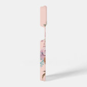 フローラスカル電話ケース、ピンク iPhoneケース (右側面)